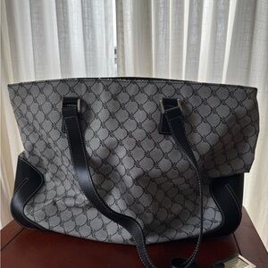 Vintage Ralph Lauren Monogram Black & Gray Signature Travel Tote Carry On